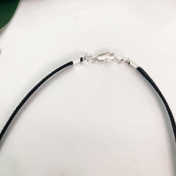 Pink Rhodonite Sterling Silver Pendant Necklace - Picture 6 of 7